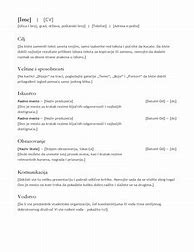 Image result for CV Biografija Obrazac