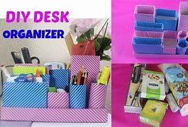 Image result for DIY Cardboard Box Desk Organizer