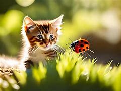 Image result for Cat with Butterfly On Nose