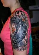 Image result for Koi Sleeve Tattoo for Black Women