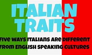 Image result for Italian Traits