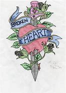 Image result for Broken Heart Black Rose Tattoo