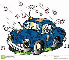 Image result for Hail Hitting Car Clip Art