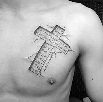 Image result for Cross Tattoo with Scripture