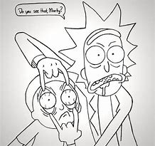 Image result for Rick and Morty Characters Line Art