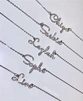 Image result for Crystal Name Necklace