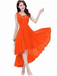 Image result for Orange Dress Designs