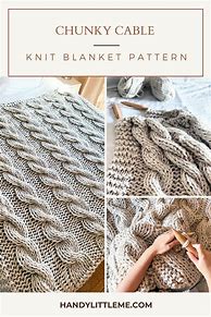 Image result for Chunky Cable Knit Blanket