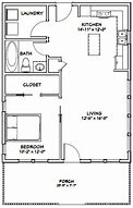 Image result for 30X20 Floor Plan 1 Bedroom