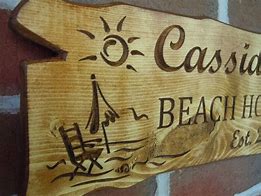 Image result for Personalized Outdoor Beach House Signs