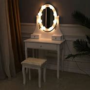 Image result for Vanity with Mirror and Stool