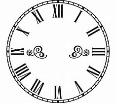 Image result for Roman Numeral Clock Faces without Hands