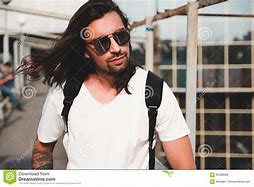 Image result for Long Hair Hipster