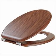 Image result for Dark Wood Toilet Seat