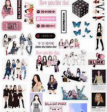 Image result for Black Pink Printable Band Stickers