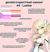 Image result for Lumine Headcanons