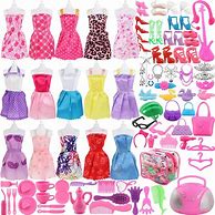 Image result for Barbie Clothes Accessories Red