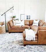 Image result for Farmhouse Living Room with Leather Sofa