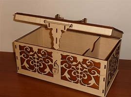 Image result for Laser-Cut Wood Box Patterns Free