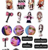 Image result for Black Pink Printable Band Stickers