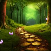 Image result for Staright Forest Path