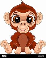 Image result for Cute Cartoon Baby Monkey