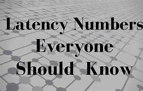 Image result for Latency Numbers