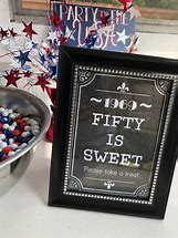 Image result for 50th Birthday Candy Bar Sign