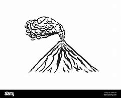 Image result for Half Volcano Drawing