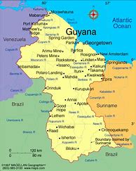 Image result for Guyana Cities Map