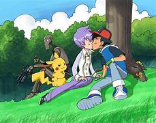 Image result for Pokemon Ash First Kiss