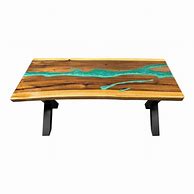 Image result for Resin Solid Wood Table