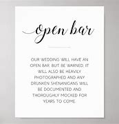 Image result for Open Bar Sign Funny