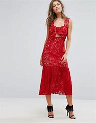 Image result for Celine Gomez Red Lace Dress