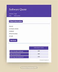 Image result for Software Consultant Quote Template