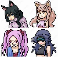 Image result for Anime Girl Pixel Art Templates