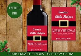 Image result for Christmas Wine Bottle Labels