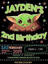 Image result for Baby Yoda Invitation