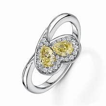 Image result for Yellow Diamond Pear Shape Wedding Ring