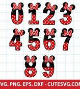 Image result for Mickey Mouse Numbers SVG