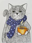 Image result for Cat Drinking Tea