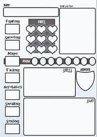 Image result for Kids Dnd Character Sheet