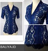 Image result for Kebaya Modern Biru Dongker