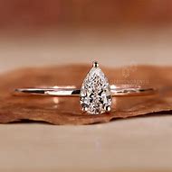 Image result for Pear-Shaped Ring with Solitaiire Diamond