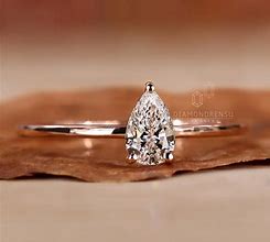 Image result for Pear-Shaped Ring with Solitaiire Diamond