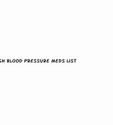 Image result for Blood Pressure Meds List