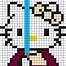 Image result for Hello Kitty Cat Pixel Art