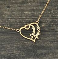 Image result for Heart Name Necklace