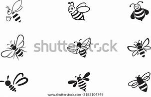 Image result for Cartoon Bee Outline