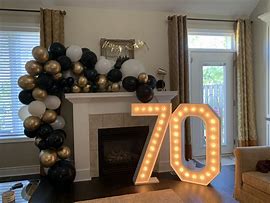 Image result for 70th Birthday Balloon Centerpieces